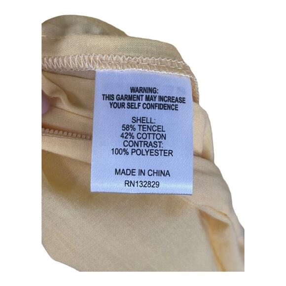 LPA Dress Romantic Milkmaid Cottagecore Puff Sleeve Midi Bow Ribbon Coquette S - Picture 9 of 9